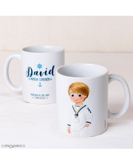 Taza niño comunión personalizable con referencia MOP-G754.1 y un precio de 11,22 € de la sección regalos para niños