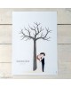 Lamina árbol huellas con novios. con referencia MOP-X4910 y un precio de 13,50 € de la sección Detalles para bodas