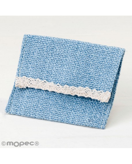 Bolsita de algodón en azul con velcro._MOP-A823.03_1,20 €