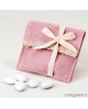 Bolsita de algodón en rosa con velcro con peladillas. con referencia MOP-AP823.02 y un precio de 2,50 € de la sección detalle...