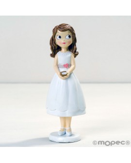 Figura para tarta niña de comunión con traje corto. con referencia MOP-Y917 y un precio de 7,40 € de la sección detalles de c...