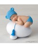 Figura para tarta de bautizo con un bebé azul sobre un huevo. con referencia MOP-Y944.3 y un precio de 7,79 € de la sección f...