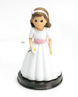 Figura para tarta de niña de comunión con margarita. con referencia DOP-1700 y un precio de 9,15 € de la sección figura de ta...