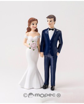 Figura para tarta de novios cogidos de la mano. con referencia MOP-Y795 y un precio de 25,02 € de la sección figura de tarta ...