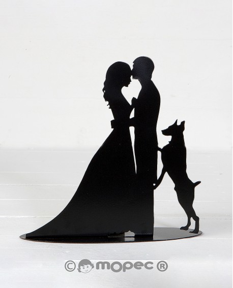 Figura tarta silueta con portavelas con perro con referencia MOP-M789 y un precio de 8,82 € de la sección figura de tarta de ...