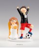 Figura para tarta de novios futbolistas. con referencia MOP-Y686 y un precio de 29,73 € de la sección figura de tarta de boda