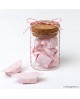 Tarrito de cristal con tapa de corcho con caramelos rosas con referencia MOP-ID150.2 y un precio de 2,81 € de la sección deta...