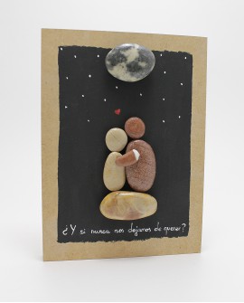 Cuadro artesanal de piedras "enamorados". con referencia BEA- cuadro enamorados y un precio de 28,00 € de la sección Regalos ...