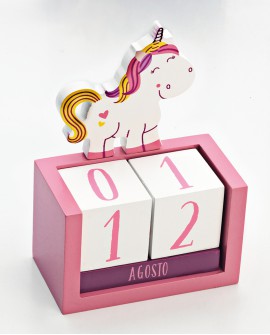 Calendario perpetuo unicornio. con referencia DOP-1717 y un precio de 7,65 € de la sección regalos para niños