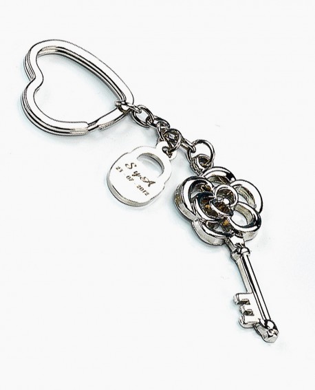 Llavero candado y llave del amor con referencia DOP-1085 y un precio de 2,00 € de la sección Detalles para bodas