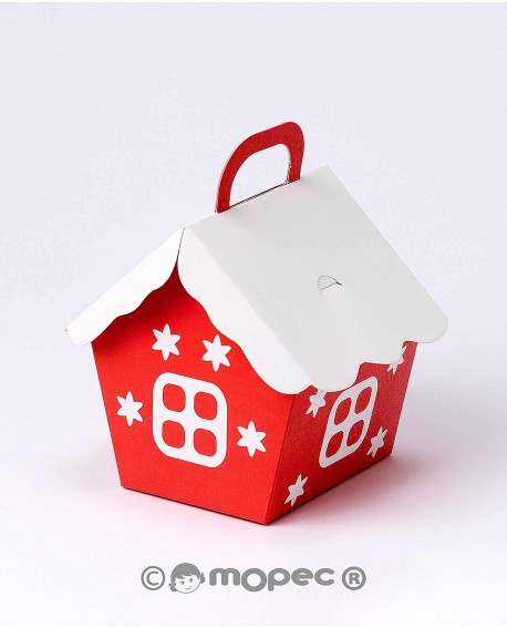 Cajita casa navideña. con referencia MOP-NE5 y un precio de 0,60 € de la sección Regalos y objetos para la navidad