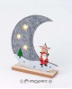 Luna con Papa Noel de fieltro con luces de leds. con referencia MOP-NA14 y un precio de 8,60 € de la sección Regalos y objeto...