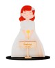 Figura para tarta de niña de comunión con cirio personalizable. con referencia DOP-7657 y un precio de 8,75 € de la sección f...
