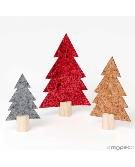 Set de 3 abetos navideños con tronco de madera. con referencia MOP-NA38 y un precio de 4,40 € de la sección Regalos y objetos...