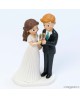 Figura tarta novios brindando novio rubio. con referencia MOP-Y220 y un precio de 29,80 € de la sección figura de tarta de boda