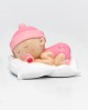 Figura para la tarta y hucha bebé dormilón rosa con referencia DOP-1504 y un precio de 11,00 € de la sección detalles para ba...