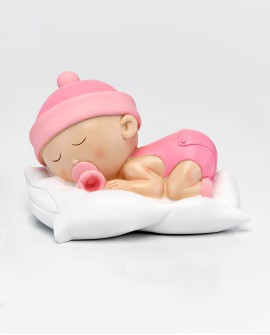 Figura para la tarta y hucha bebé dormilón rosa con referencia DOP-1504 y un precio de 11,00 € de la sección detalles para ba...