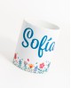 Taza personalizada flores con referencia PAR-taza flores y un precio de 4,00 € de la sección regalos para niños