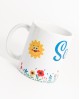 Taza personalizada flores con referencia PAR-taza flores y un precio de 4,00 € de la sección regalos para niños