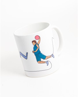 Taza personalizada basket con referencia PAR-taza basket y un precio de 4,00 € de la sección regalos para niños