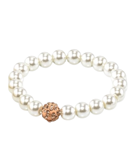 Pulsera de perlas con bola de color con referencia DOP-1044 y un precio de 2,80 € de la sección Detalles para bodas