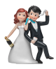 Figura de tarta de novios corbata con referencia DOP-2412 y un precio de 26,70 € de la sección figura de tarta de boda