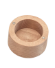 Caja de madera redonda personalizada para alianzas o arras.