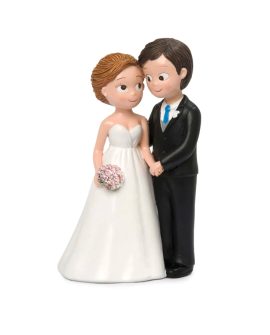Figura para tarta de novios románticos con referencia MOP-Y97 y un precio de 18,60 € de la sección figura de tarta de boda