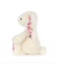 Conejito blanco de peluche con flores de cerezo en flor de Jellycat