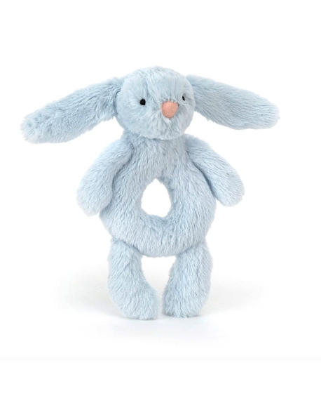 Sonajero conejito peluche azul celeste de Jellycat con referencia JEL-BRR4BB y un precio de 18,00 € de la sección OBJETOS DE ...