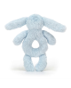 Sonajero conejito peluche azul celeste de Jellycat con referencia JEL-BRR4BB y un precio de 18,00 € de la sección OBJETOS DE ...