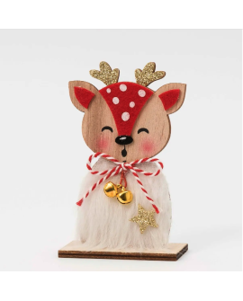 Figura de madera de cervatillo navideños. con referencia MOP-NW15 y un precio de 3,60 € de la sección Regalos y objetos para ...