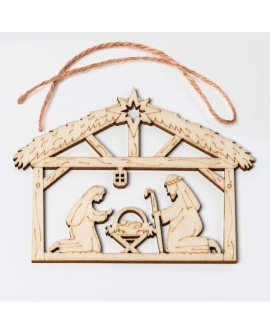 Figura colgante de madera con referencia MOP-NW33 y un precio de 0,55 € de la sección Regalos y objetos para la navidad