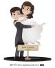 Figura de tarta personalizable con la novia en brazos del novio. con referencia DOP-7140/1 y un precio de 18,85 € de la secci...