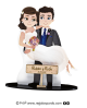 Figura de tarta personalizable con novio sosteniendo a la novia en brazos. con referencia DOP-7142/1 y un precio de 18,85 € d...