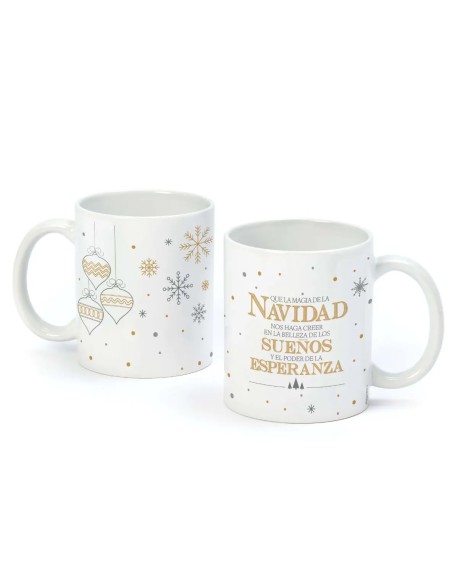 Taza porcelana Navidad con frase. con referencia MOP-N7 y un precio de 10,90 € de la sección Regalos y objetos para la navidad