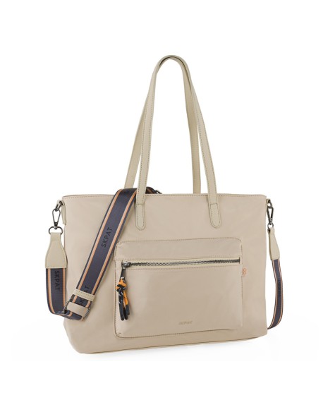 Bolso shopper beige de nylon de la firma Skpat con referencia ARS-323981 y un precio de 37,50 € de la sección Bolsos de mujer