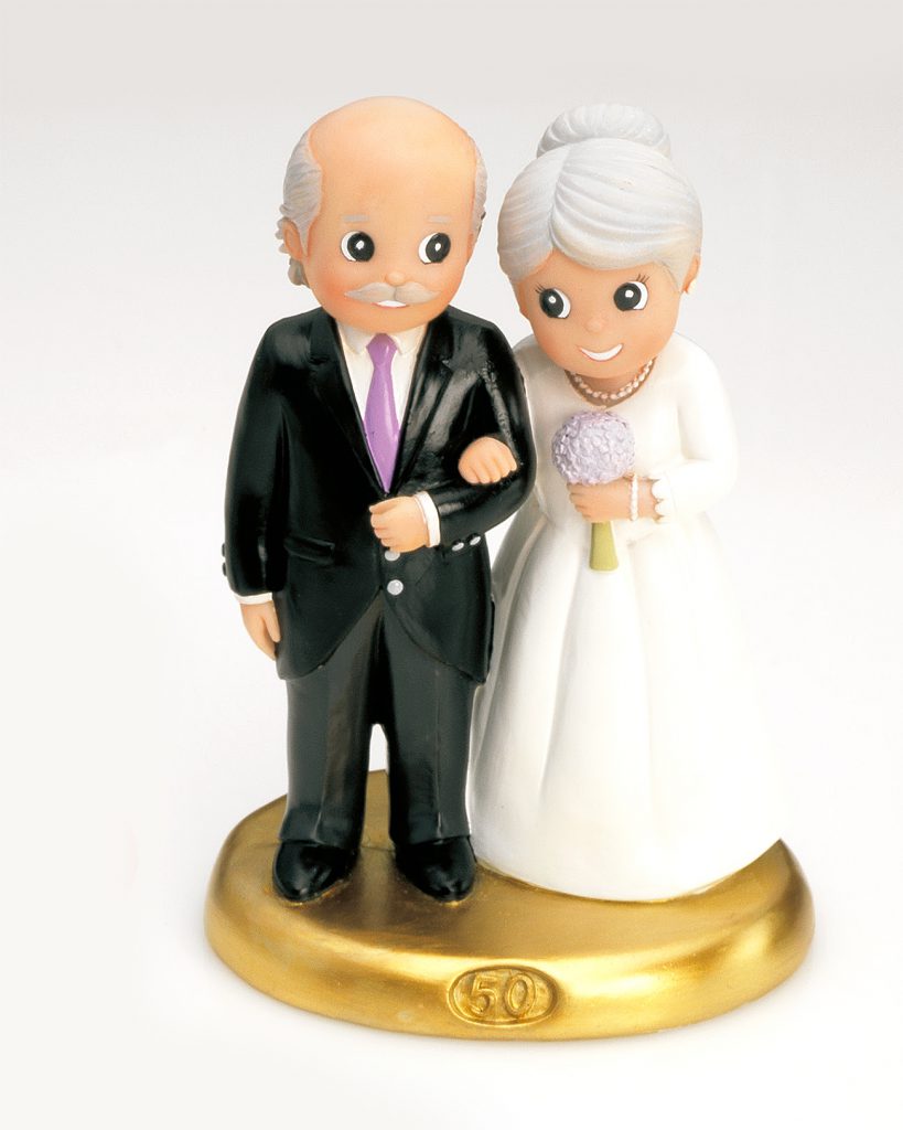 Figura de tarta de bodas de oro.